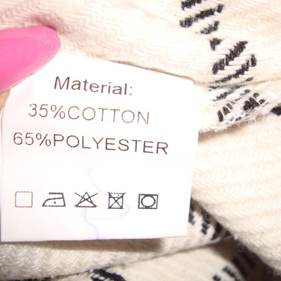 NWT Yacun Vest Open Front Buffalo Check Sleeveless Cardigan Black White sz M - Picture 8 of 8